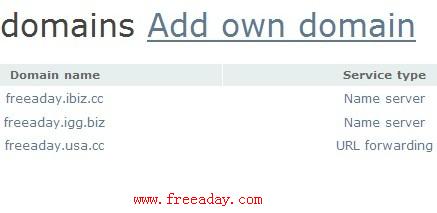 freeavailabledomains 3种免费可解析二级域名