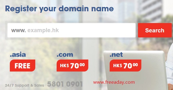 crazydomains 免费5g容量域名邮箱，免费附带.asia一级域名、免费版自助建站