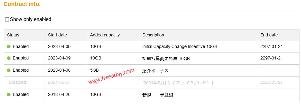 infini-cloud 日本免费20G+20G+5G网盘，支持WebDAV